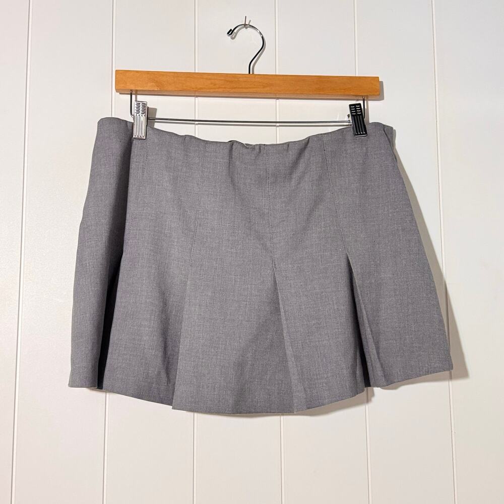 Abercrombie & Fitch Medium Gray Pleated Skort Schoolgirl Preppy Y2K Style - Picture 5 of 10